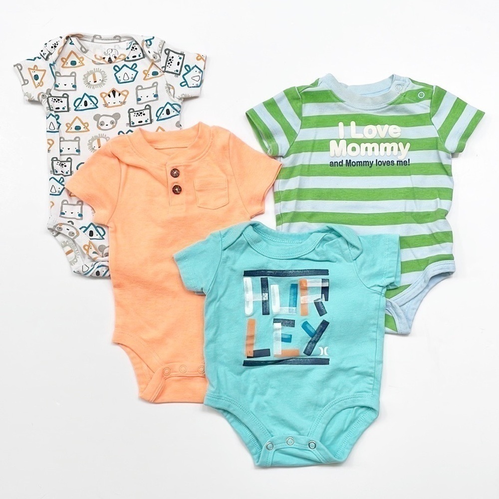 Circo/Hurley/Jumping Beans 4 piece baby boys bodysuits